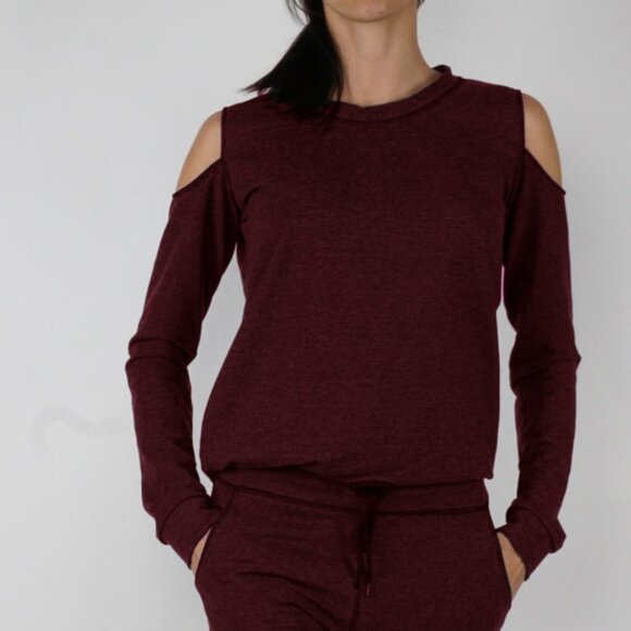 Fit Division Pants - Cozy Off Shoulder Long Sleeved Shirt
